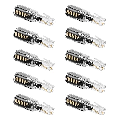 Uvital Telephone Cord Detangler, Wireless Anti-Tangle Telephone Handset Cable 360 Degree Rotating Landline Swivel Cord Untangler (10Pack, Black)