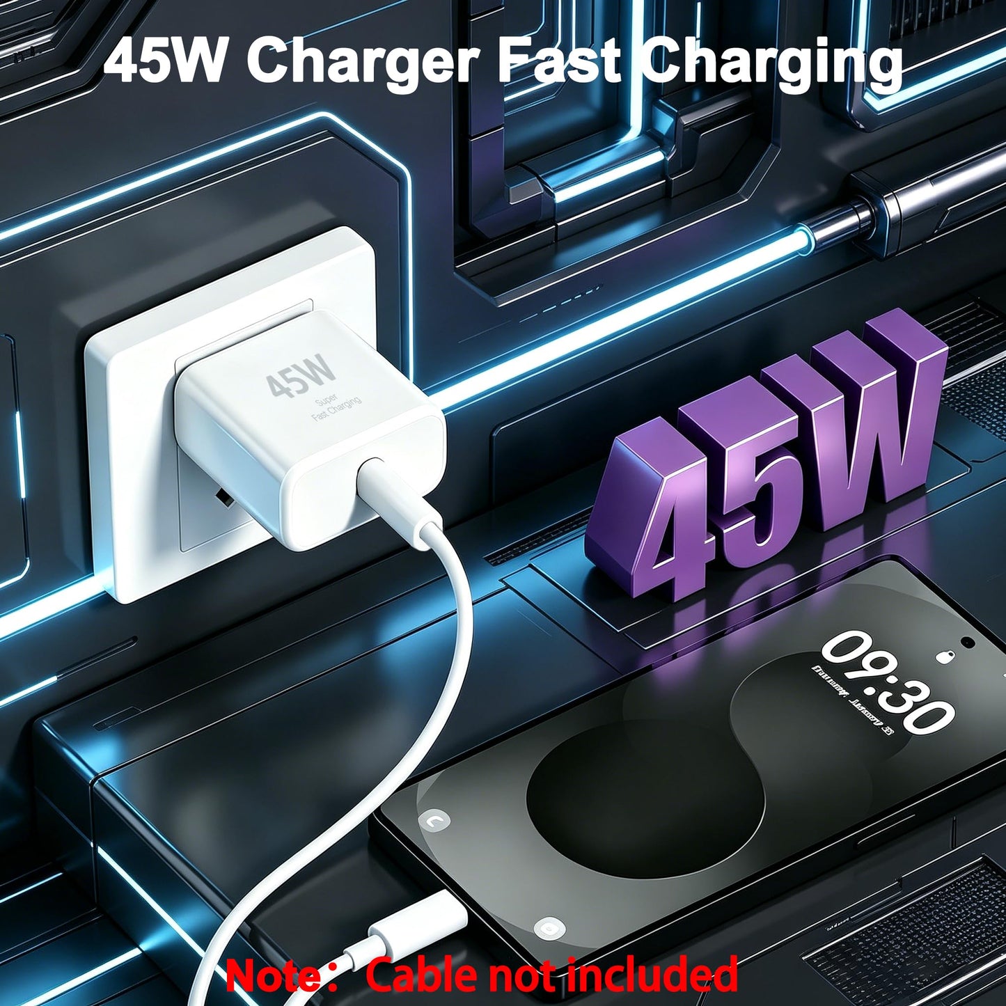 45W Samsung Super Fast Charger Block,3Pack Type C Charger Fast Charging Plug Android Phone Chargers USB C Wall Charger Power Adapter Compatible