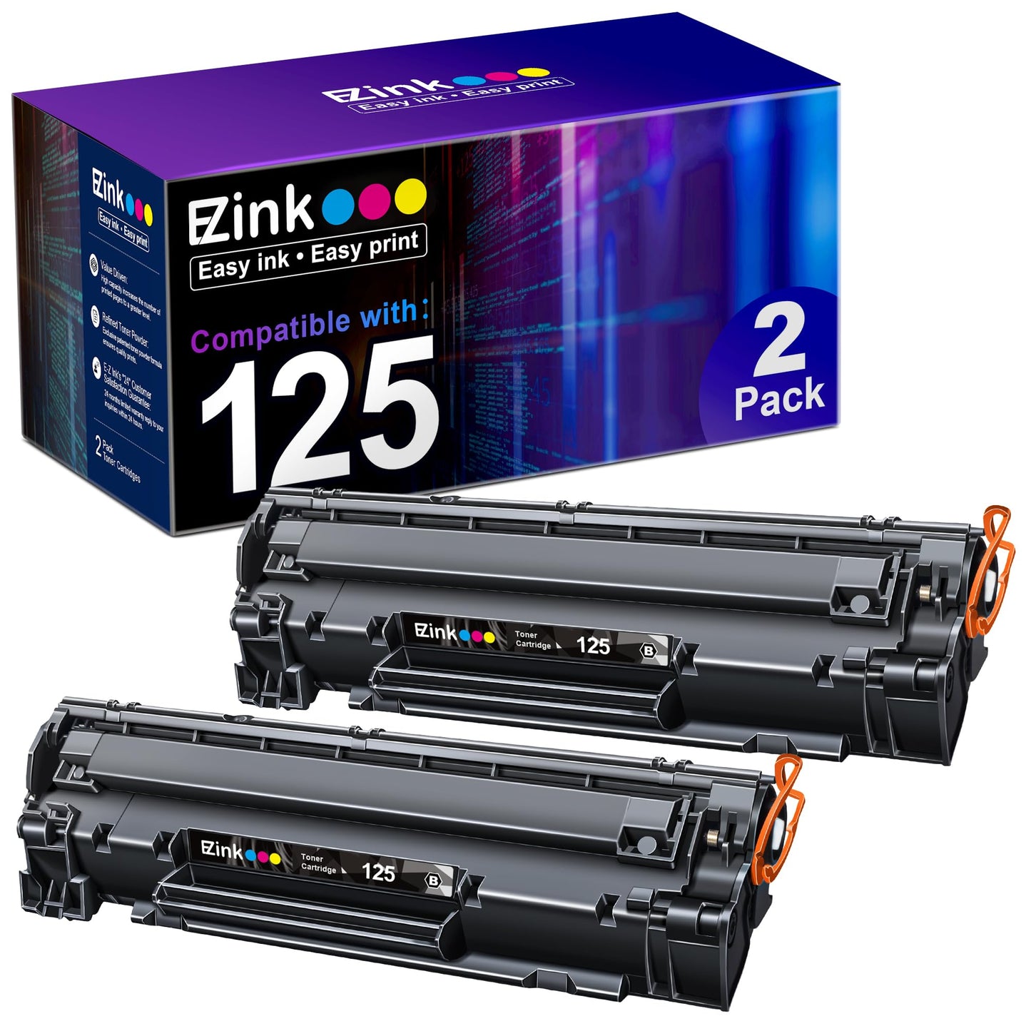 E-Z Ink Compatible Toner Cartridge Replacement for Canon 125 CRG-125 3484B001 to use with ImageClass LBP6030w ImageClass LBP6000 ImageClass MF3010