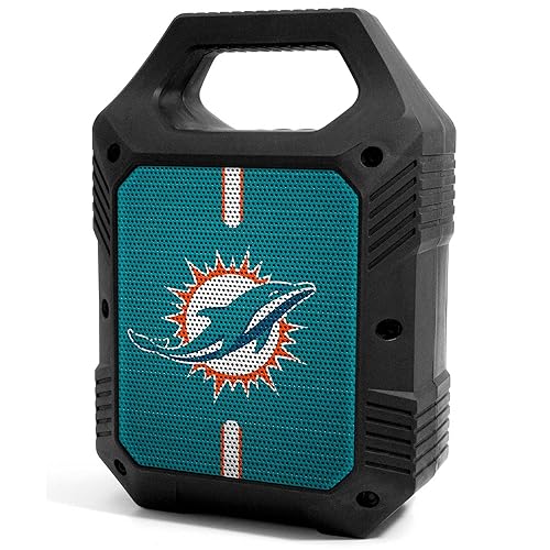SOAR NFL ShockBox XL LED Wireless Bluetooth Speaker, Miami Dolphins