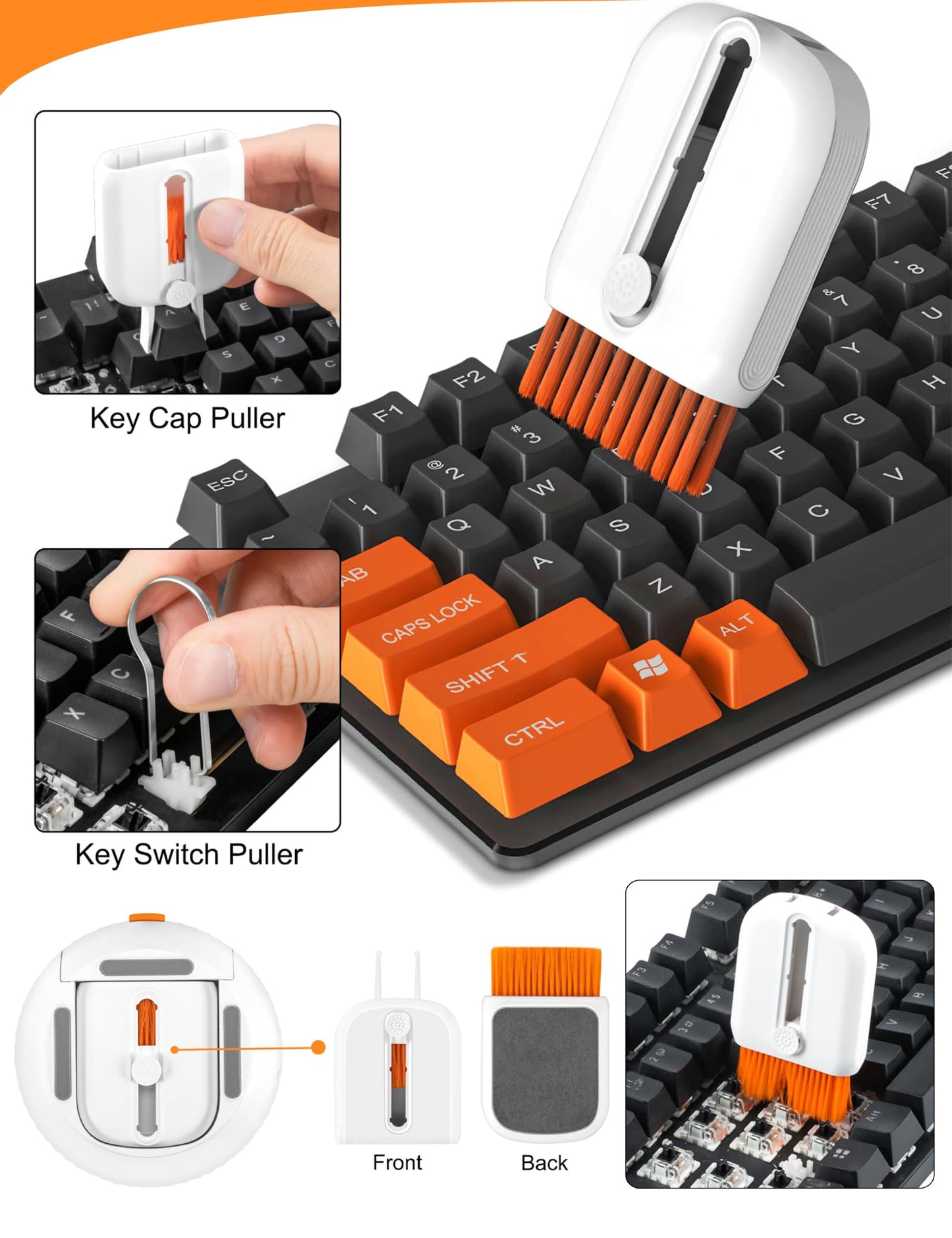 Laptop, Phone, and Electronics Cleaning Kit with Spray, Microfiber Cloth, Brush, 21 Tools (Triangle)