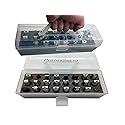 TECH STORE ON USB Drive Organizer Case (Plastic - 24 Slots with Carry Handle) - Shockproof & Antistatic Storage Box for Flash Drives, SD Cards