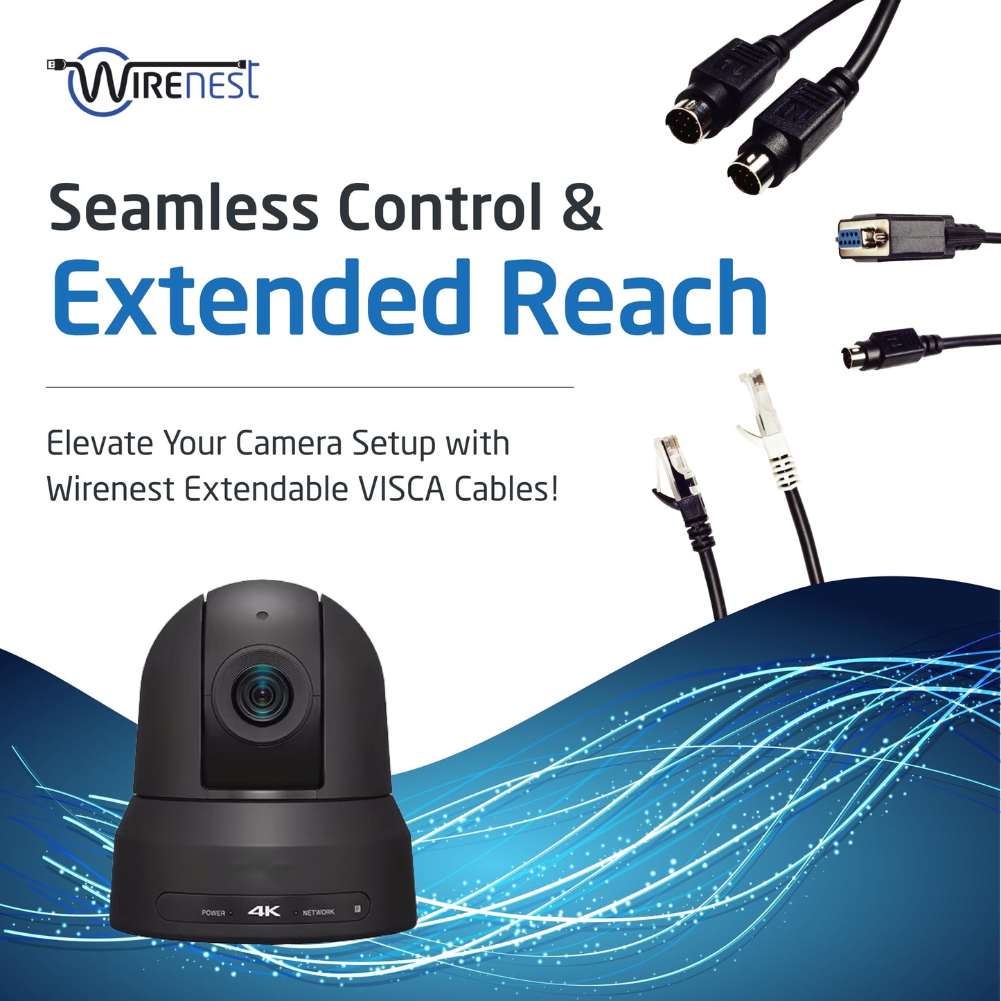 Wirenest VISCA Extension Cable MD8F to MD8F Coupler