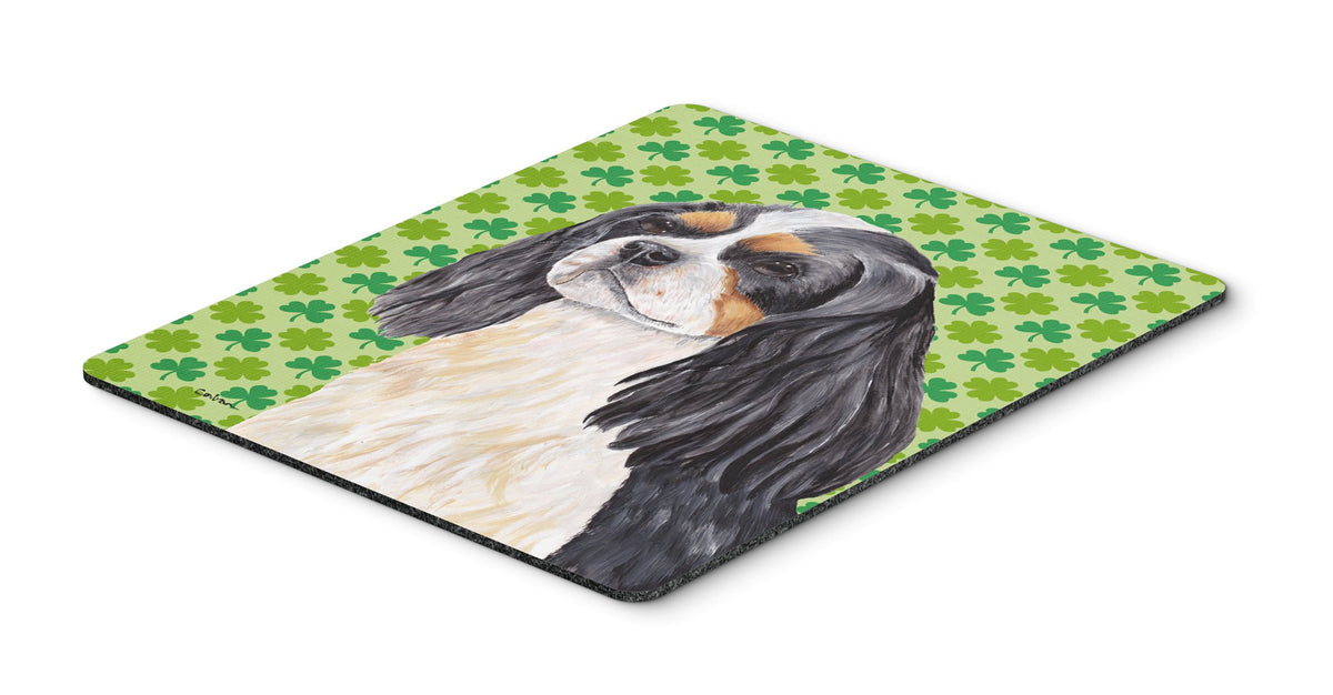 Caroline's Treasures SC9311MP Cavalier Spaniel St. Patrick's Day Shamrock Portrait Mouse Pad, Hot Pad or Trivet for Home Office Gaming Working