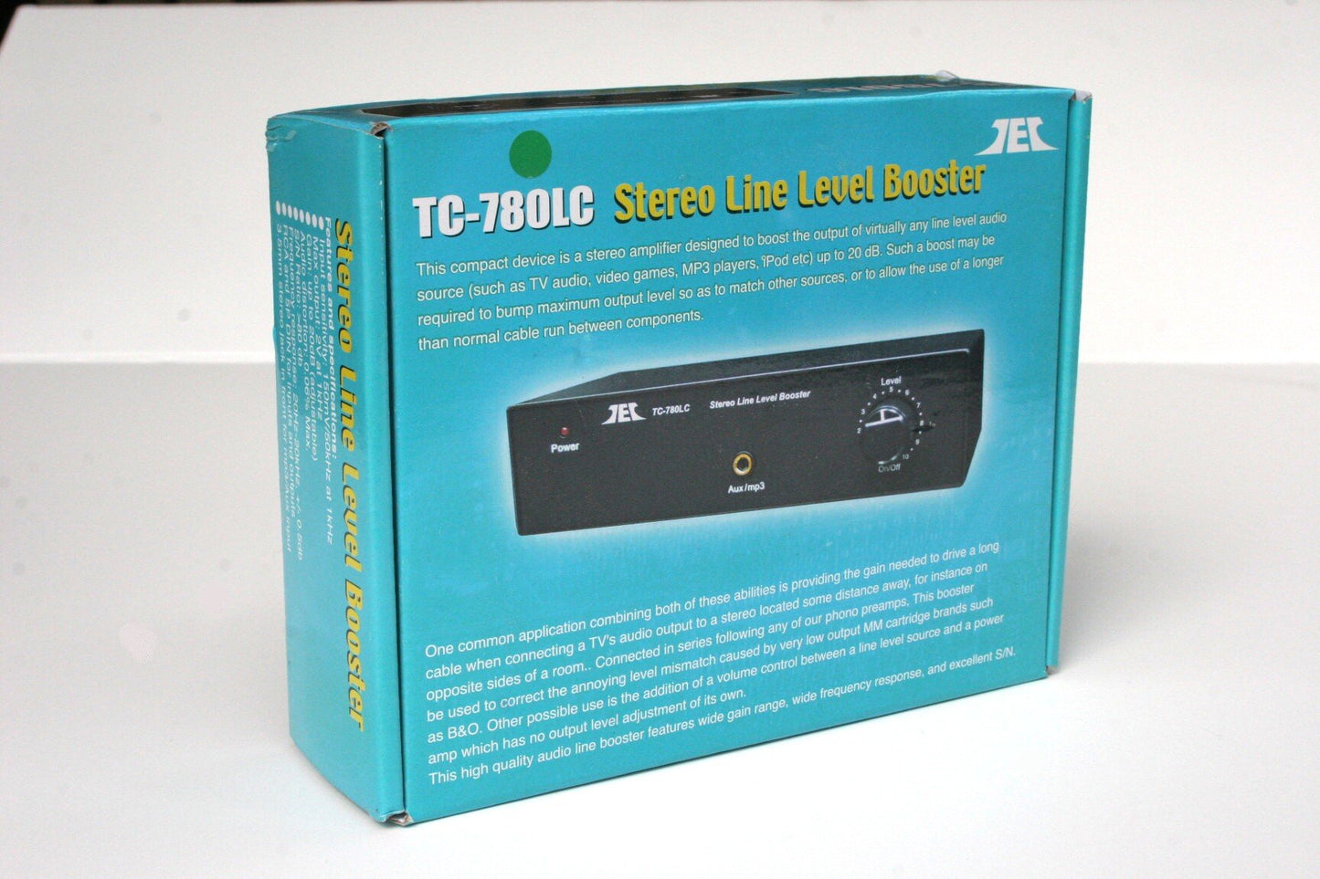 TEC TC-780LC Silver Finish Stereo Line Level Amp/Booster; Includes Optional Premium HIGH Power AC Adaptor