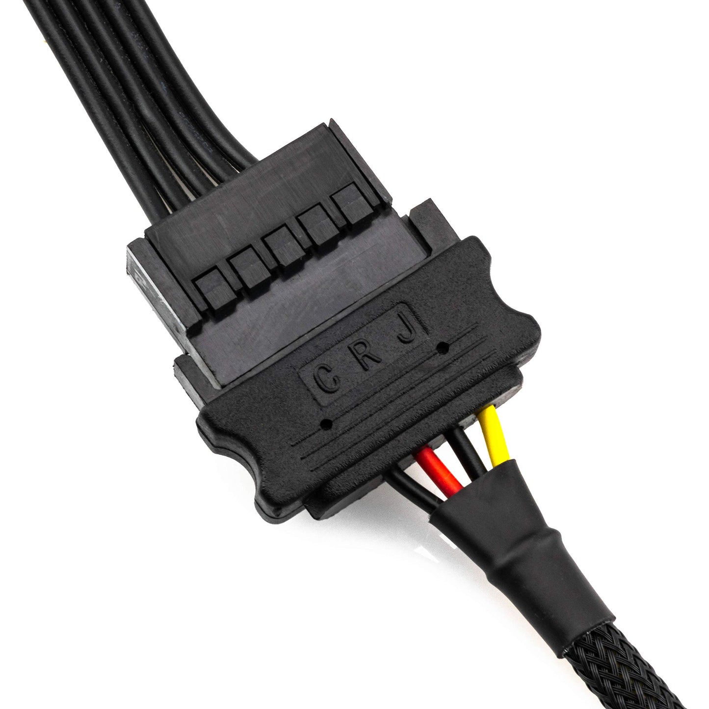 CRJ 15-Pin SATA Power Extension Cable - 24-inch (60cm), Black Sleeved - SSD, HDD SATA Power Extension for ATX Power Supplies