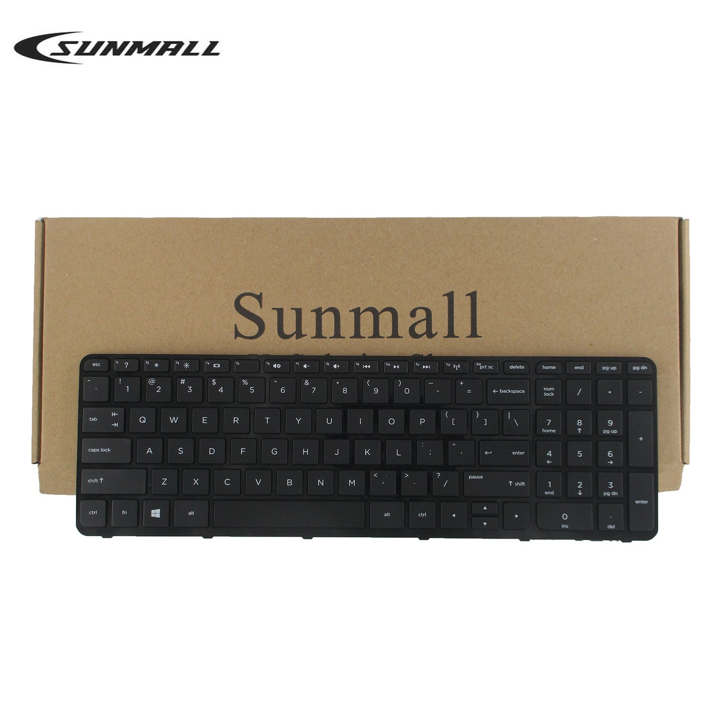 SUNMALL Keyboard Replacement with Frame Compatible with HP Pavilion 17-E 17-E000 17-e100 Serries Laptop Black US Layout