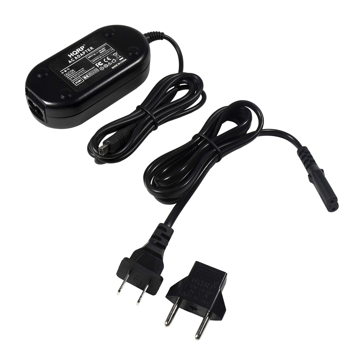 HQRP AC Power Adapter Compatible with Samsung SC-MX10 / SCMX10, SC-MX10R / SCMX10R, SC-MX10C / SCMX10C Camcorder - (incl. USA Plug & Euro Adapter)