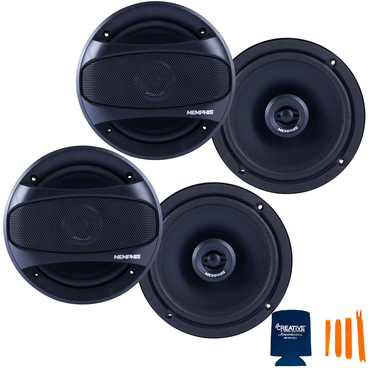 Memphis SRX62 6.5 in Coaxial Speakers 2 Pairs Bundle