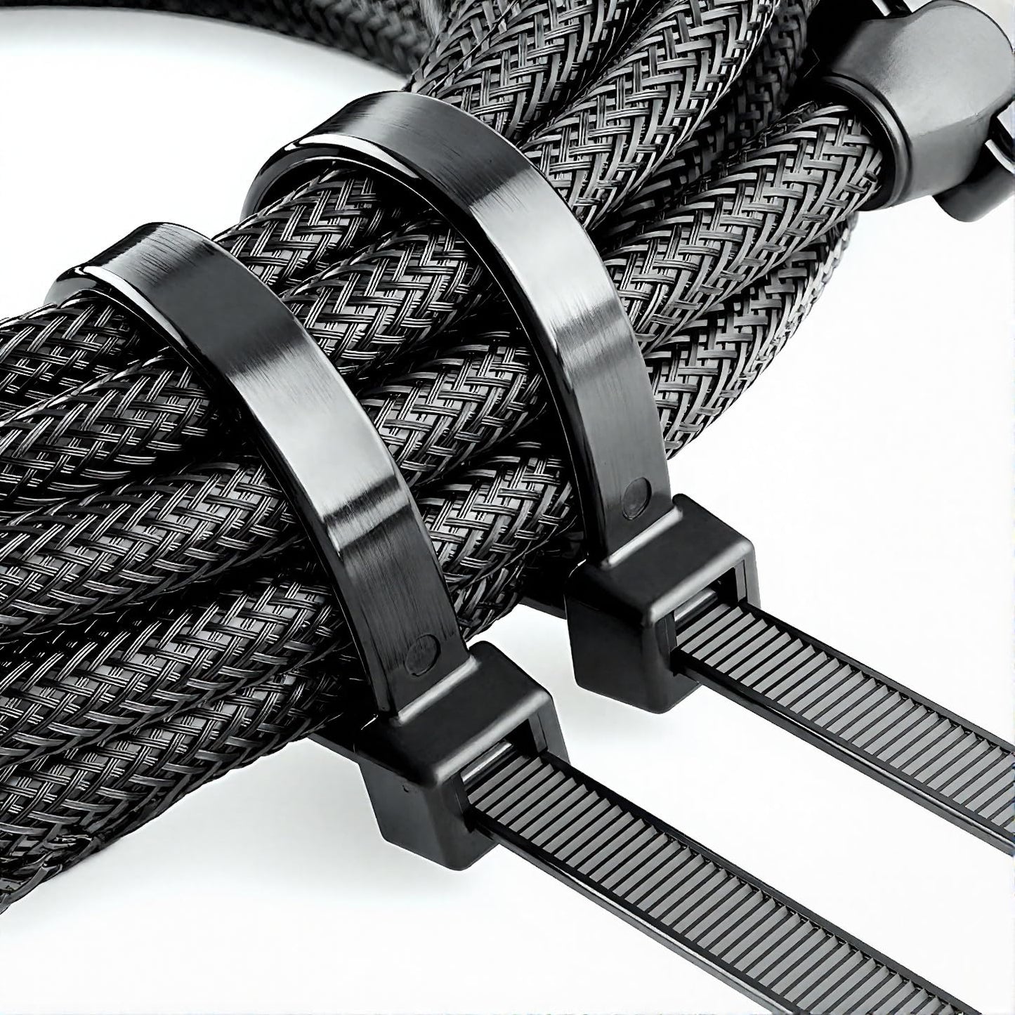 4 Inch Nylon Cable Ties Heavy Duty 18LB | 100 Pack Black Zip Ties UV Resistant | Self-Locking GripLock Wire Ties for Electrical, Automotive, Garden