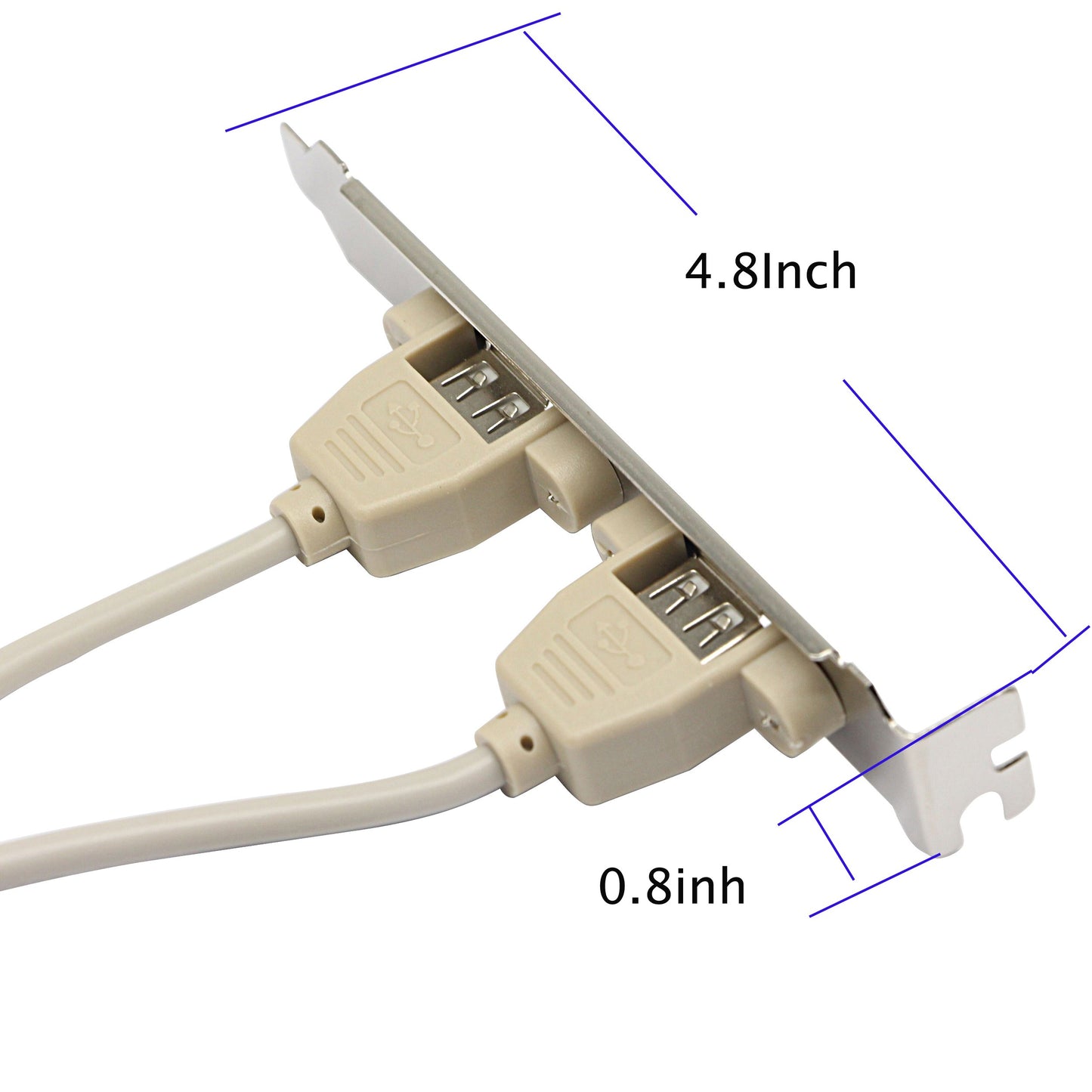 ?2-Pack Computer Cables & Connectors New 2 Port USB 2.0 Motherboard Rear Panel Expansion Bracket to IDC 9 Pin Motherboard USB Cable Host Adapter