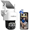 Reobiux 4G LTE Cellular Solar Security Cameras Wireless Outdoor, No WiFi Security Camera, 360° Live View, 2K Color Night Vision, PIR Detection, 2-Way
