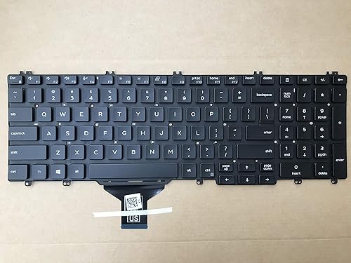 Original New for DELL Latitude 5500 5501 5510 5511 Precision 3540 3541 3550 3551 Keyboard US Black No Backlit no Pointer