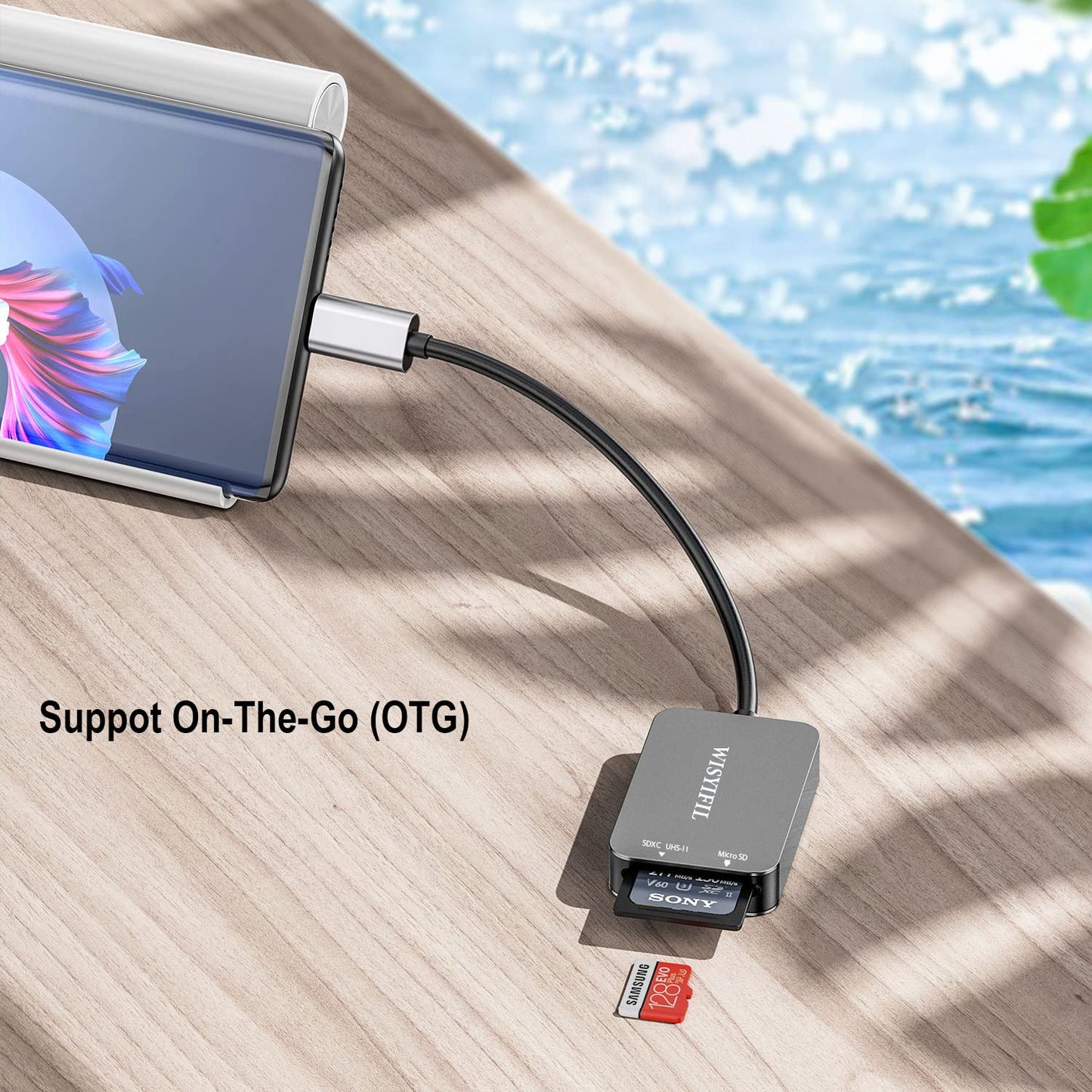 UHS-II High Speed Card Reader, USB C SD 4.0 Memory Card Reader, for SDXC, SDHC, SD, MMC, Micro SDXC, Micro SD, Micro SDHC Card, UHS-II UHS-I Cards