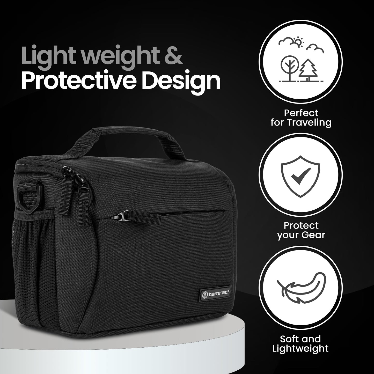 Tamrac Jazz 45 v2.0 Camera Bag for Photographers, Camera Case for Photography Accessories, Shoulder Bag for DSLR and Mirrorless Cameras, Crossbody