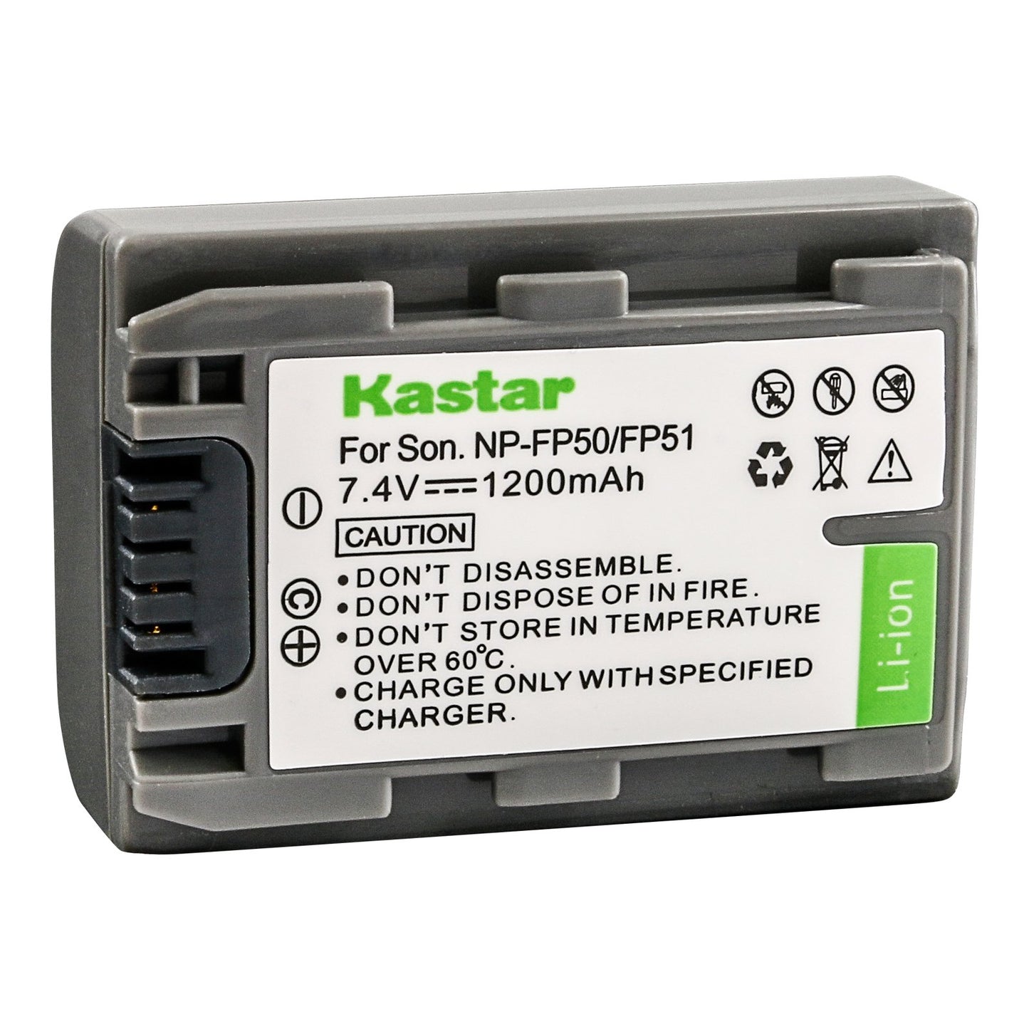 Kastar Rechargeable Lithium-Ion Battery Pack Replacement for Sony NP-FP30, NP-FP50, NP-FP60, NP-FP70, NP-FP90, NP-FP51, NP-FP71, NP-FP91 InfoLITHIUM P