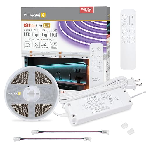 Armacost Lighting RibbonFlex Lux 24V RGB+W COB LED Strip Light Kit 623500N