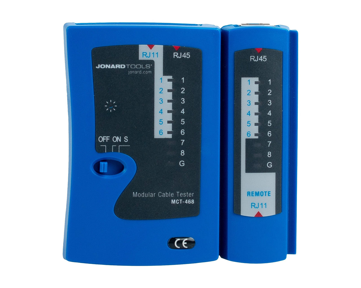 Jonard Tools MCT-468 Modular Cable Tester for RJ45, RJ12, and RJ11 Phone Line Cables
