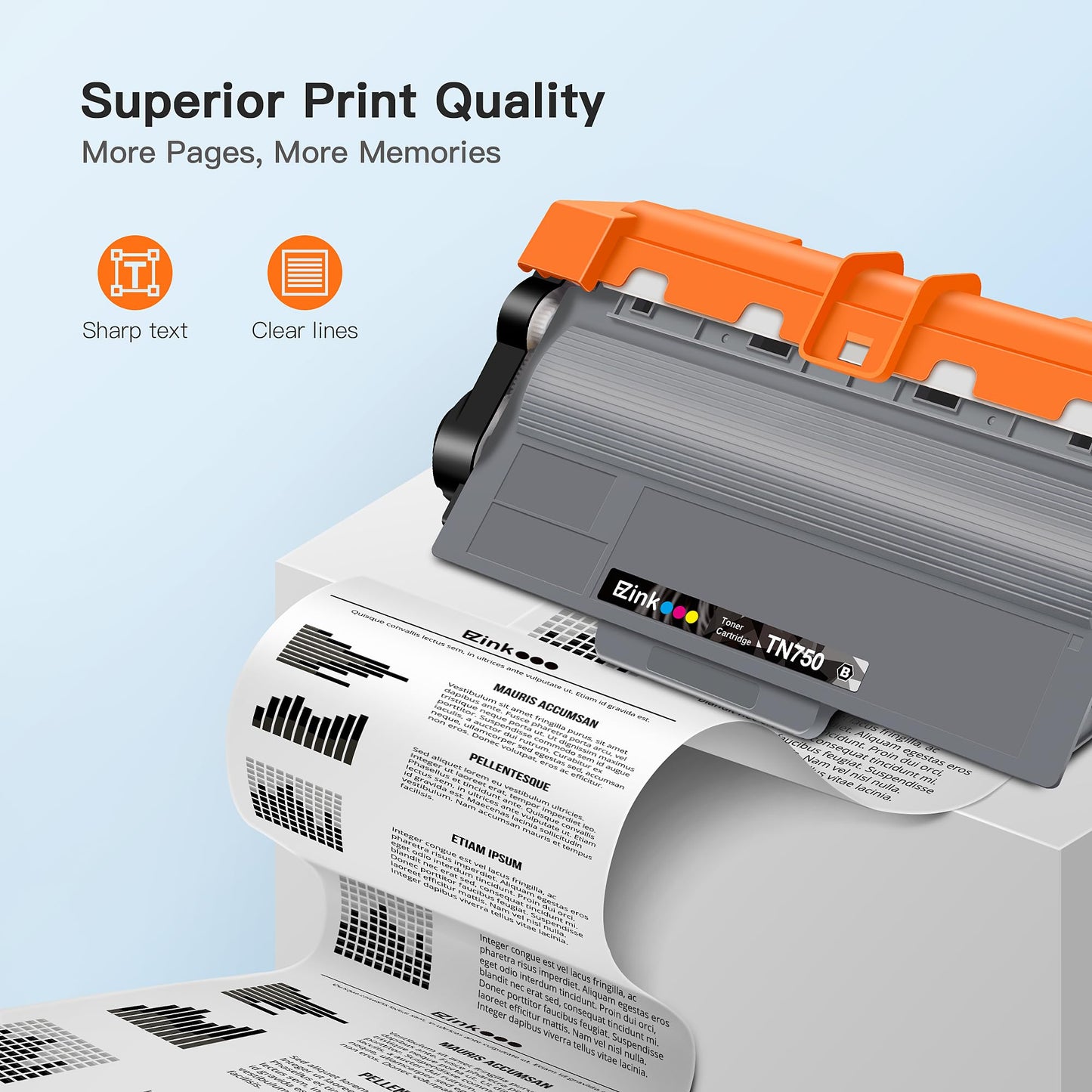 E-Z Ink TN750 Toner Cartridge for Brother TN750 TN-750 TN720 TN-720 Toner