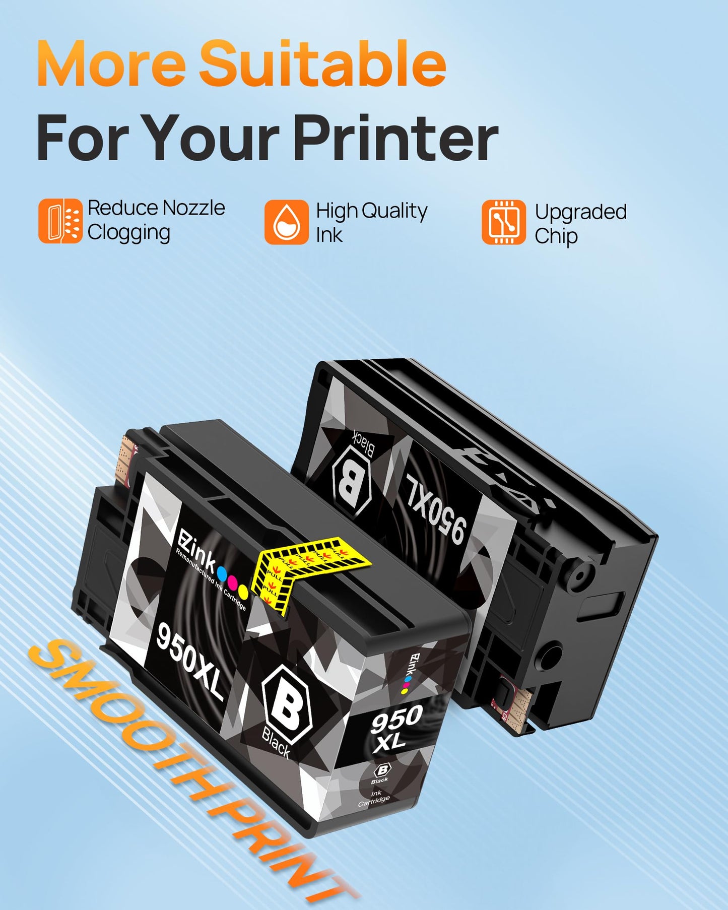 950XL 951XL Ink Cartridges Combo Pack Compatible for HP 950 951 (4 Pack)