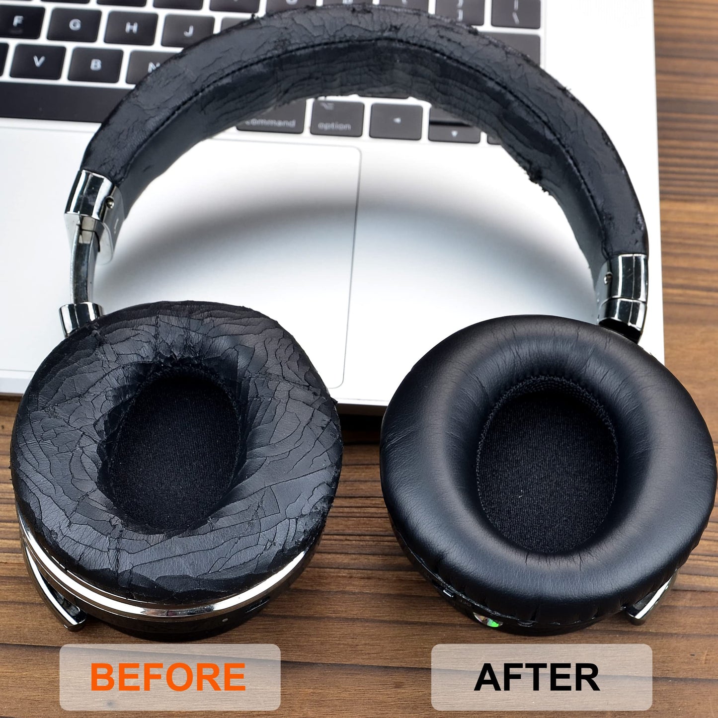E7 Round Ear Pads - Replacement Ear Cushion Foam Compatible with COWIN E7 / E7 Pro Active Noise Cancelling Headphone, Softer Leather,High-Density