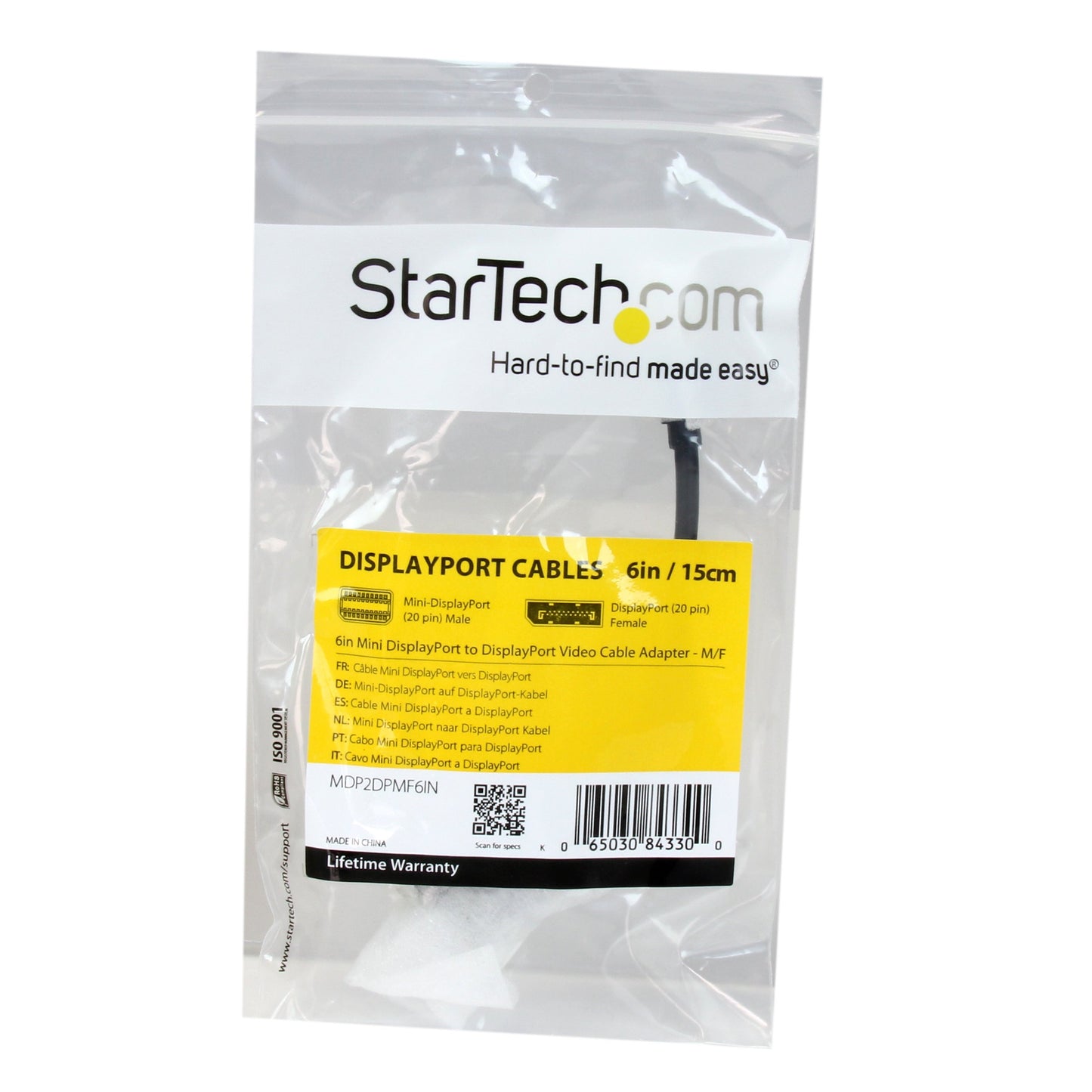 StarTech.com Mini DisplayPort to DisplayPort Adapter - 4K x 2K UHD Video - Mini DP to DP Converter - Mini DisplayPort to DisplayPort 1.2 Adapter - mDP