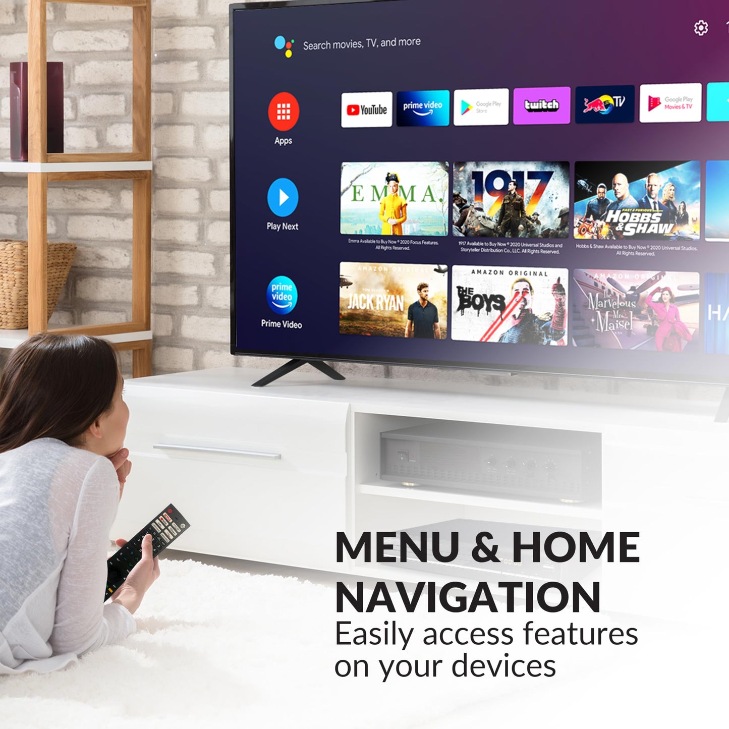 Supersonic SC-326 Universal Remote Control for Smart TV with HotKeys for Streaming, Controls 4 Devices, 10 Programmable Favorite Channels, DVD Player