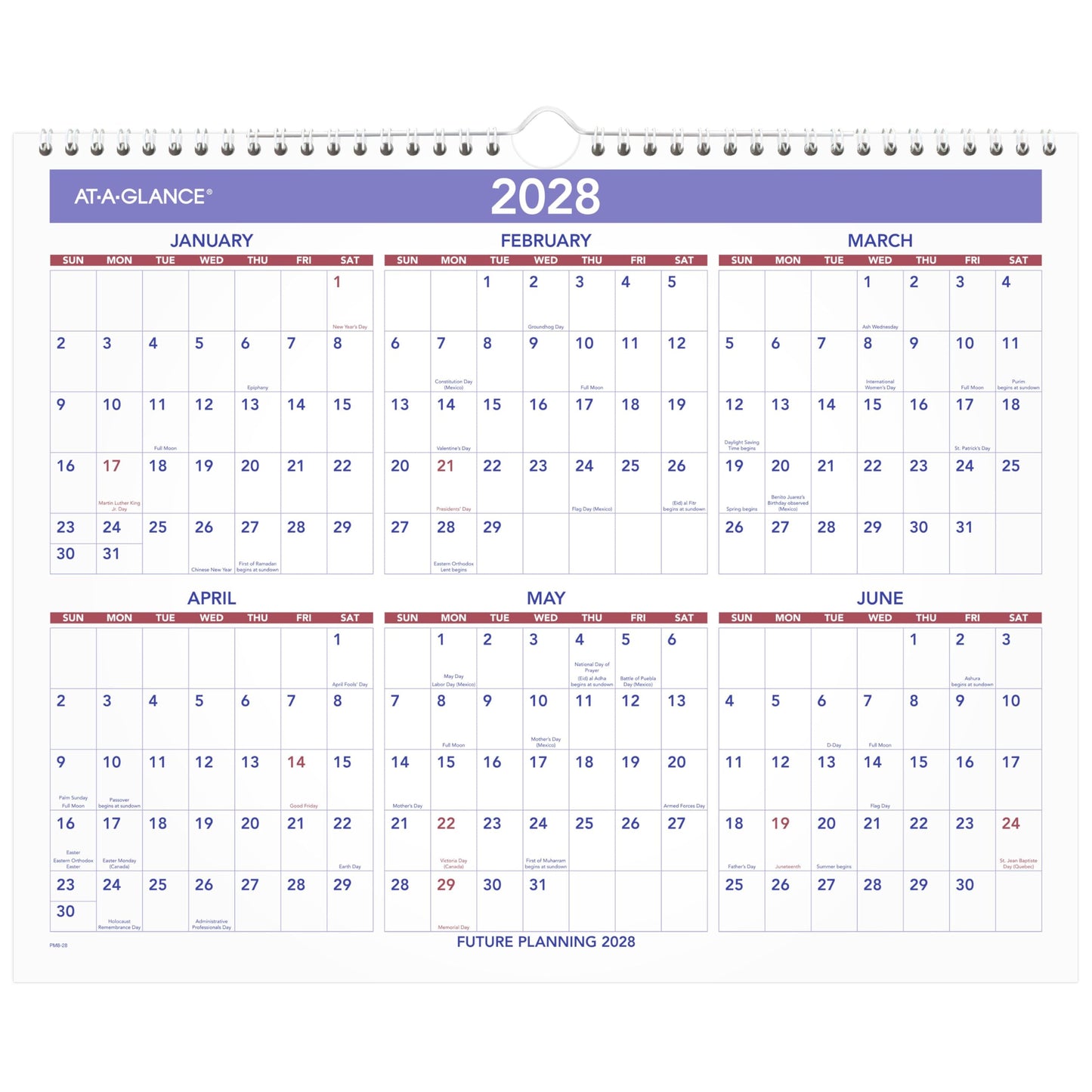 AT-A-GLANCE 2027 Wall Calendar, Monthly, 15" x 12" Planner, Ruled Daily Blocks (PM82827)