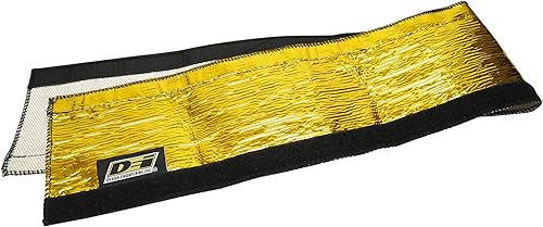 Design Engineering Heat Shroud Gold™ - 2 - 2-1/2" I.D. x 36" High-Temperature Line Sleeving | Reflects Radiant Heat up to 800°F | Hook & Loop Closure