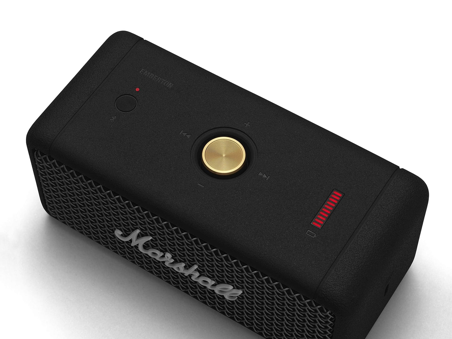 Marshall Emberton Portable Bluetooth Speaker Black and Brass 1005696 (Renewed)