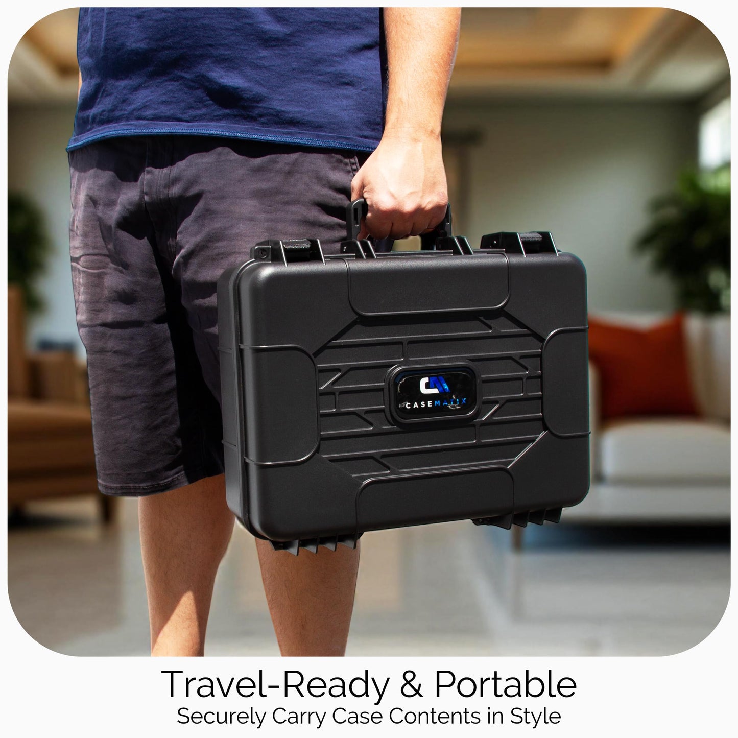 CASEMATIX Hard Case for Starlink Mini - Travel Storage for Dish, Mount, Power Supply, Cables & Accessories - Impact-Resistant Shell with Custom Foam &
