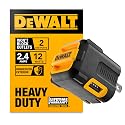 DEWALT Heavy Duty NeverBlock USB Charger, Angled Dual Port 12W Wall Charger Adapter, Foldable Plug, Charging Box Brick, Cube for iPhone 17 16 15 14 13