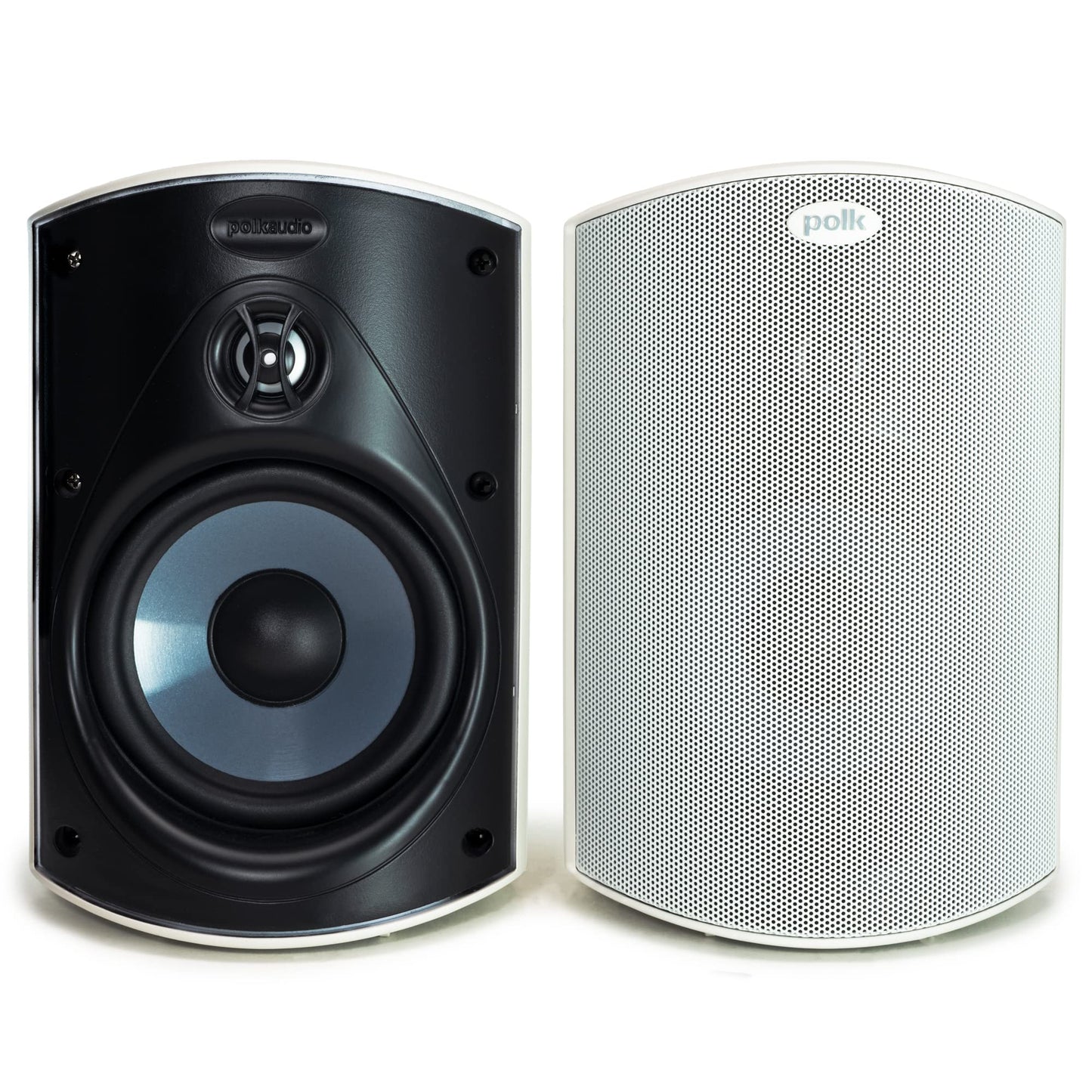 Polk Audio Atrium 4 Outdoor Speakers with Powerful Bass (Pair, White), All-Weather Durability, Speed-Lock Mounting System (Renewed)