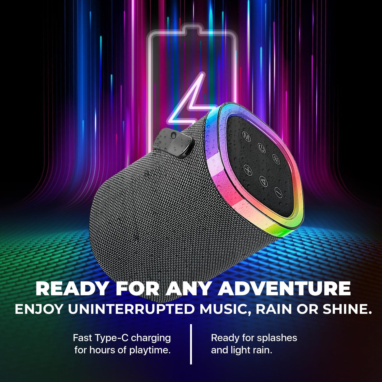 Proscan Elite Light Up Bluetooth Speaker - Small Portable Speaker with Lights | Portable Wireless Speakers | Outdoor Speakers