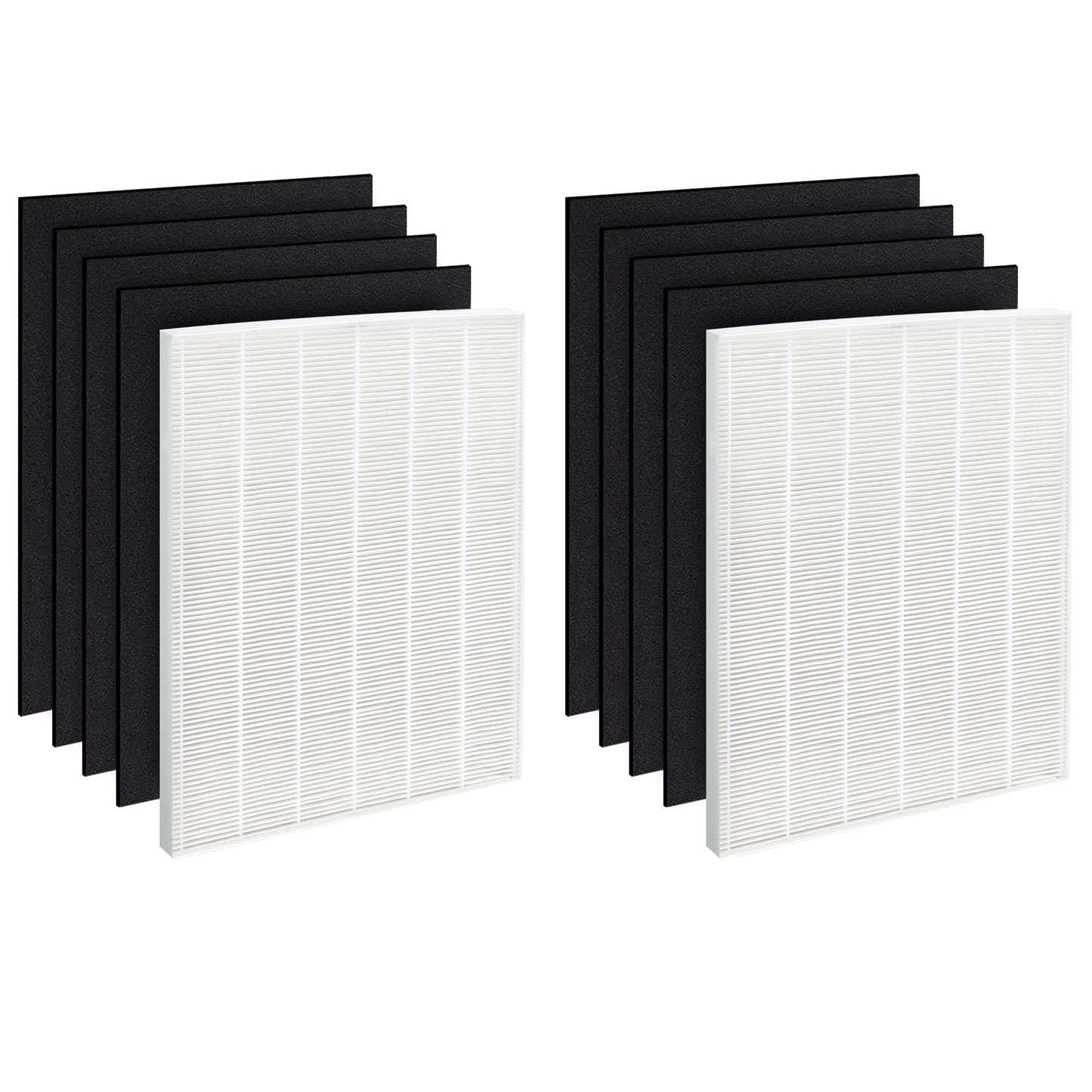 Fette Filter - 2+8 Set D360 Premium Replacement Filter D3 Compatible with Winix D360 Air Purifier Part Number 1712-0101-02, 1712010102 Qty 2 and 8