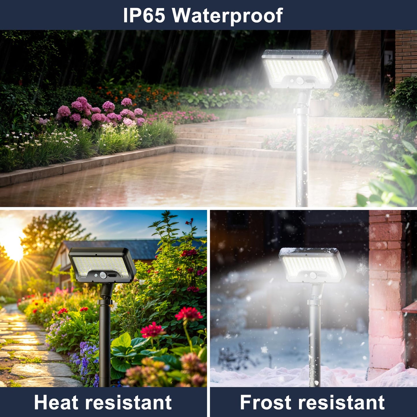 Tryme Solar Motion Lights Outdoor Waterproof 92 LEDs Bright Pathway Lights with Adjustable Angle & 3 Modes for Walkway, Driveway, Sidewalk, Garden