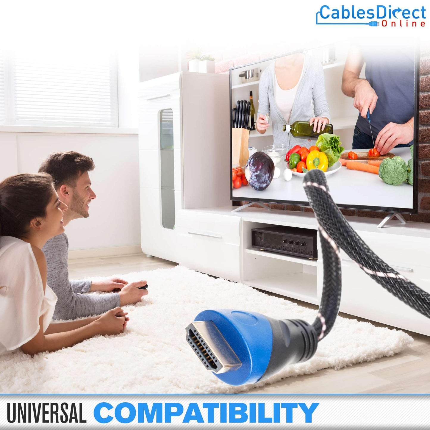 30FT HDMI Cable High-Speed 4K HDR 18Gbps Ethernet Audio Return Channel Gold-Plated 2.0 60Hz UHD ARC Universal Compatible with HDTV Projector, Gaming