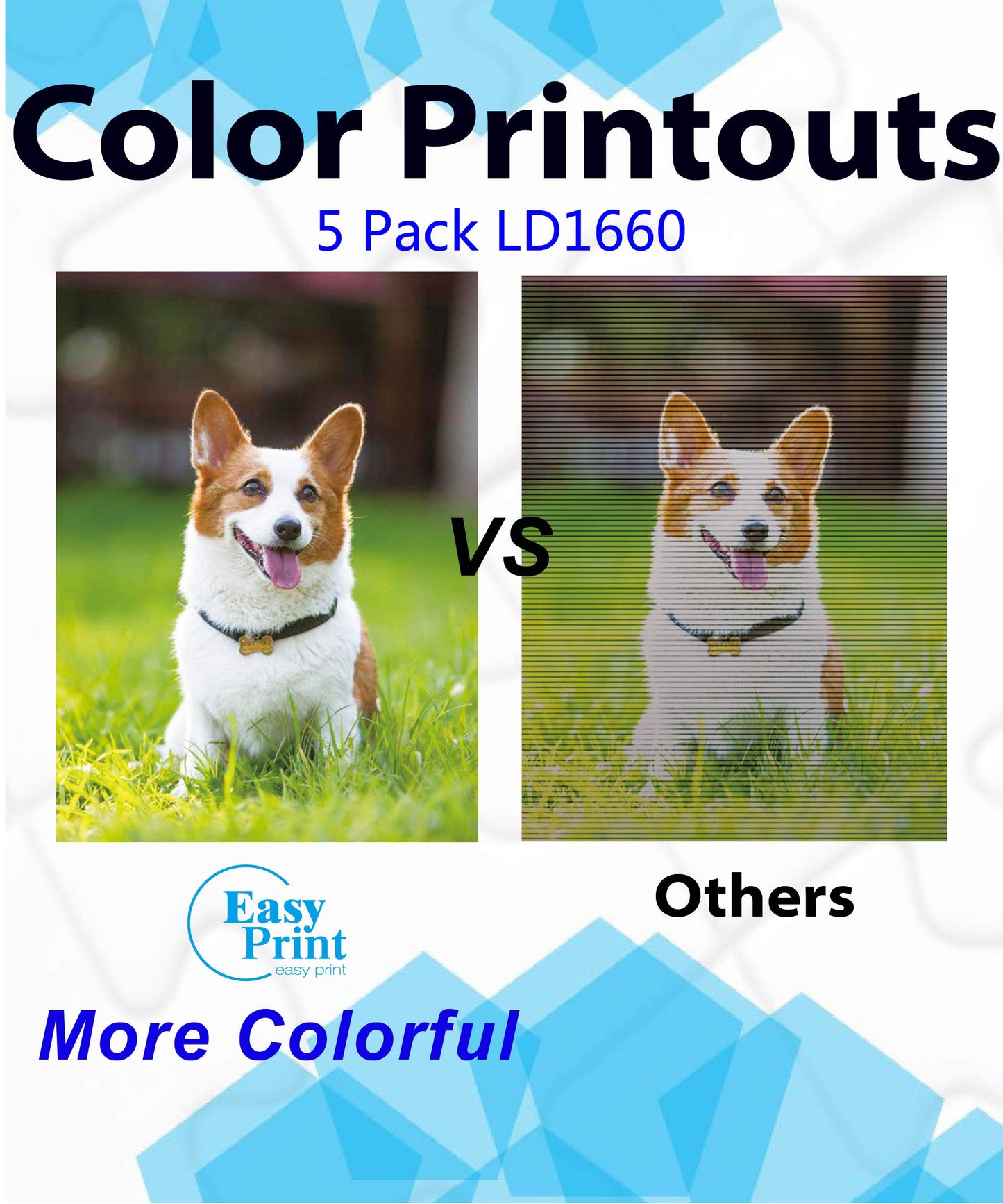 EASYPRINT Compatible Toner Cartridge Replacement for Dell C1660 C1660W C1660cnw 1660 Printer (2 Black+1 Cyan+1 Magenta+1 Yellow, 5 Pack)