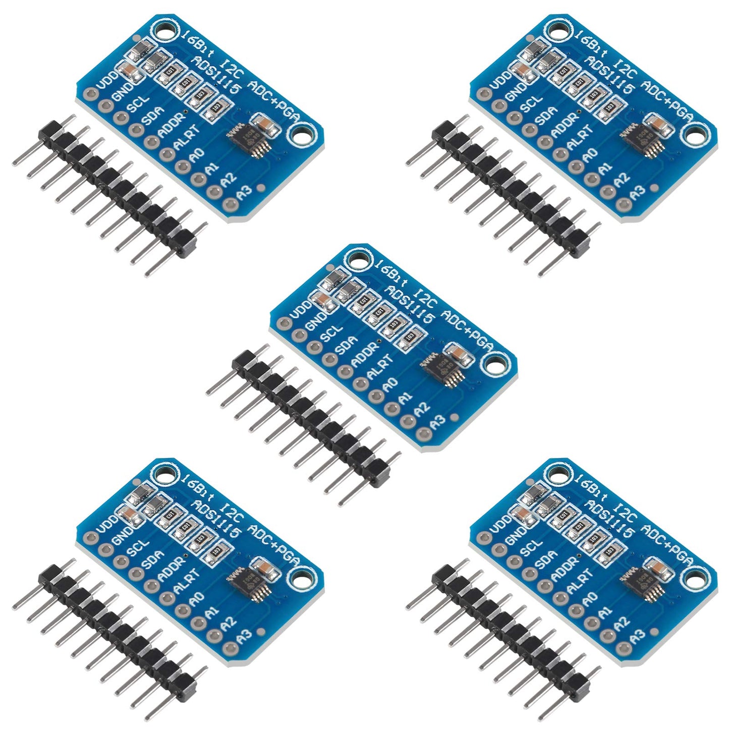 ACEIRMC ADS1115 16 Bit 16 Byte 4 Channel I2C IIC Analog-to-Digital ADC PGA Converter with Programmable Gain Amplifier High Precision ADC Converter