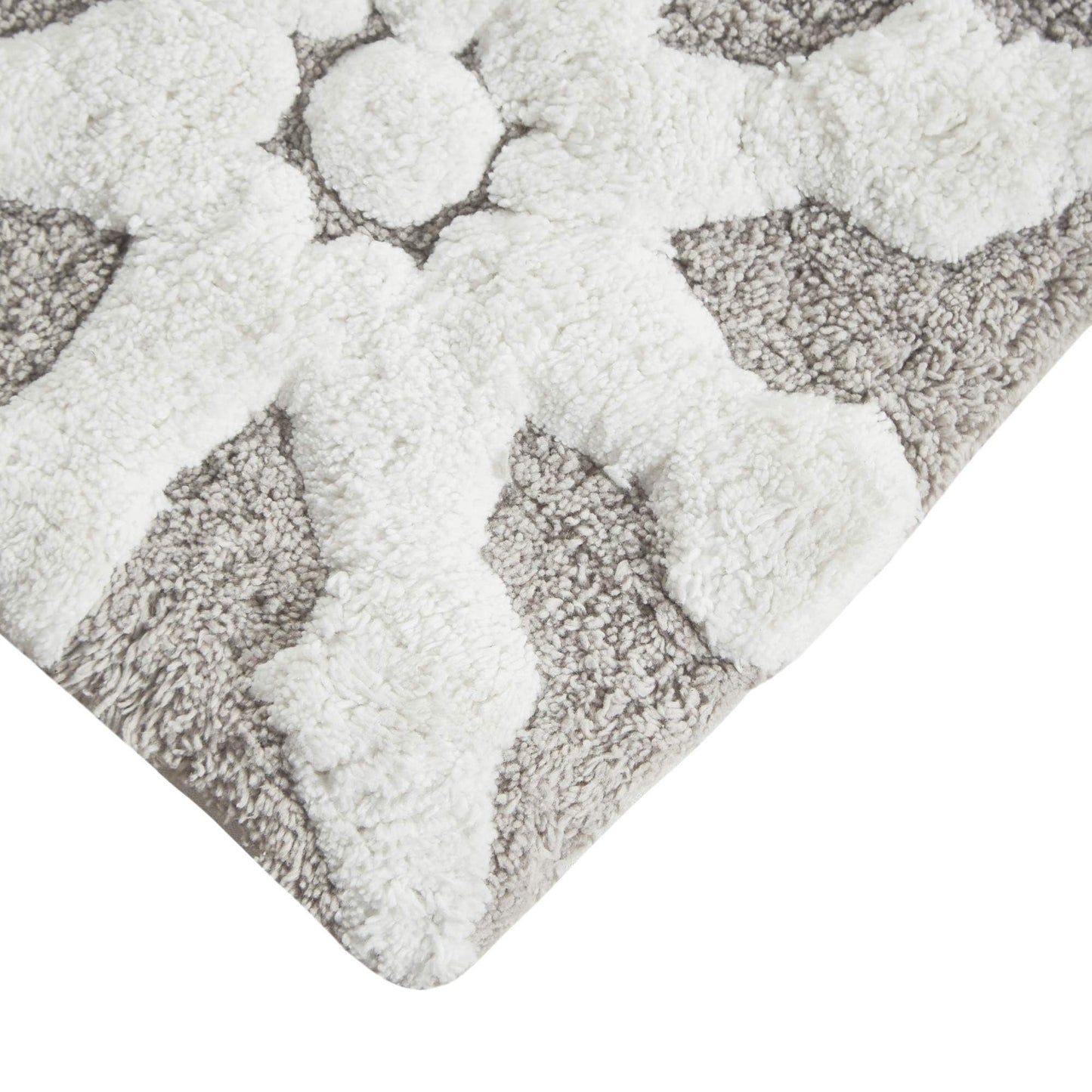Madison Park Casablanca 100% Cotton Tufted Bathroom Rugs Luxurious Plush Medallion Floral Pattern Bath Mat Absorbent, Quick Dry, Spa Design Shower…
