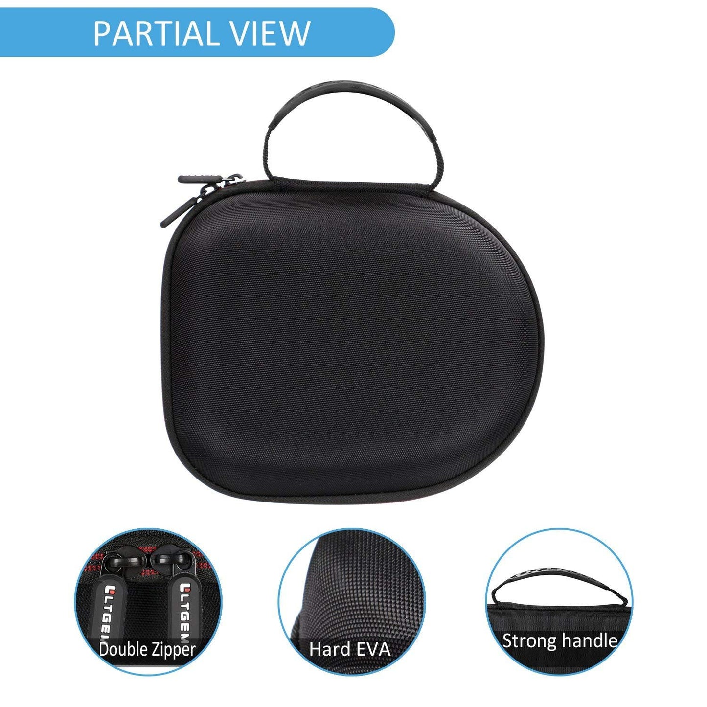 Headphone Headset Case Compatible with Audio-Technica ATH-M20x/JBL/Raycon/Soundcore Anker/Sony/Beats/JLab/TOZO/Logitech/BERIBES/KVIDIO Headphones