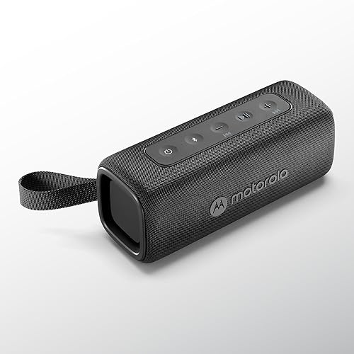 Motorola Sound ROKR 600 Portable Bluetooth Speaker, 6-Hour Playtime, IP67 Water Resistant, Speaker for Home/Outdoors, Compatible with iPhone, Black