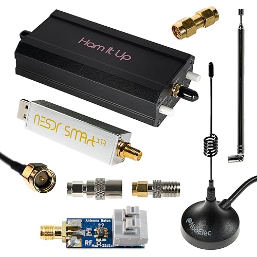 Nooelec NESDR Smart XTR v2 HF Bundle: 300Hz-2.3GHz Software Defined Radio Set for LF/HF/UHF/VHF. Includes NESDR Smart XTR v2 RTL-SDR, Ham It Up Plus