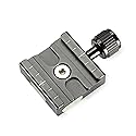 Neewer Aluminium 50mm Quick Release Plate QR Clamp 3/8-inch with 1/4-inch Adapter and Built-in Bubble Level