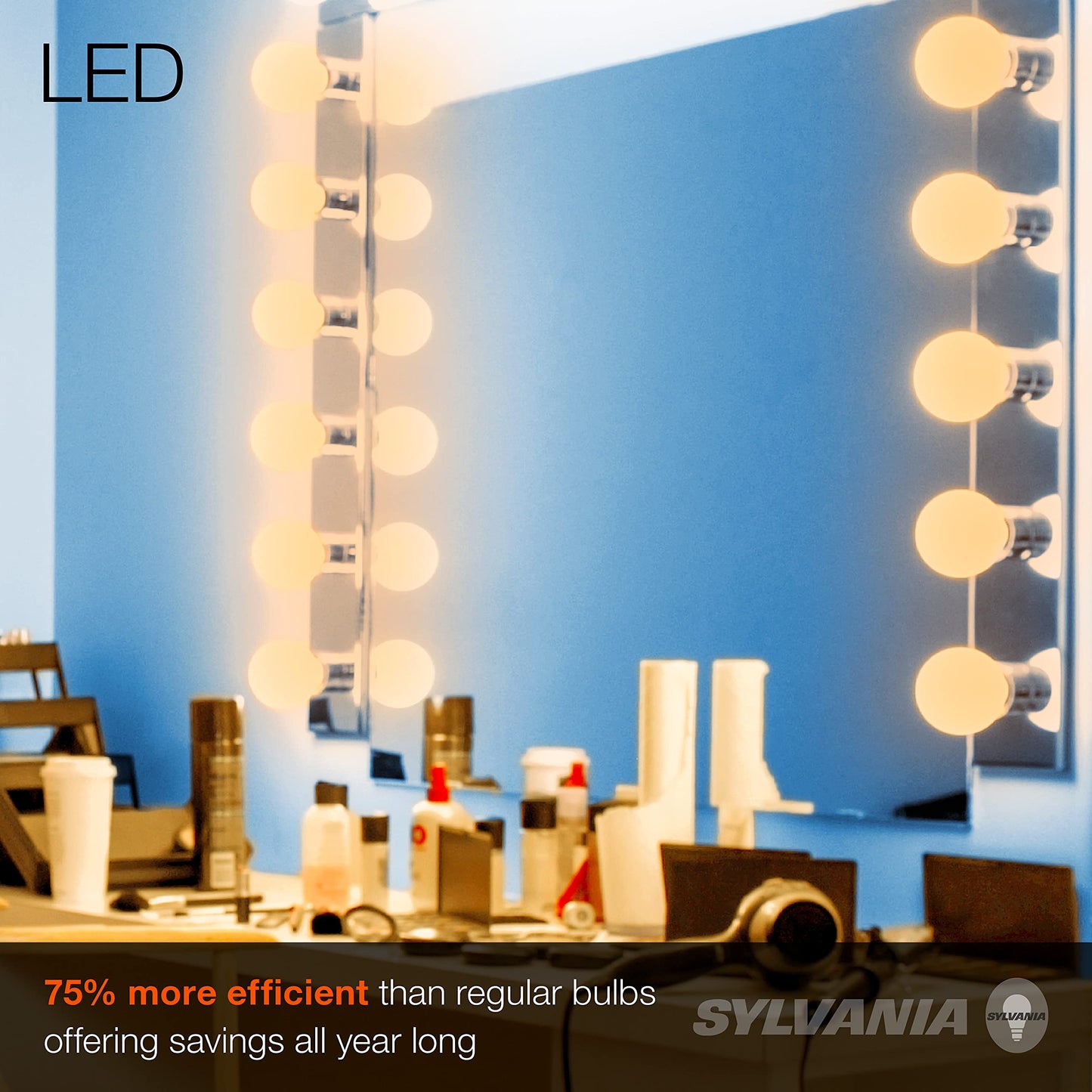 Sylvania ECO LED Light Bulb, G25 Globe, 40W Equivalent, Efficient 3.5W, 7 Year, 325 Lumens, Frosted, 2700K, Soft White - 3 Pack (40880)