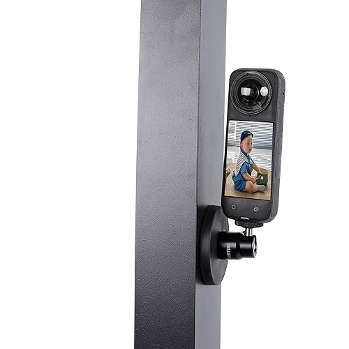 PellKing Magnetic Camera Mount for Insta360 X5 X4 X3-360° Adjustable Ball Head -Compatible with All Action Cameras on Cars, Boats, Metal Surfaces
