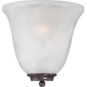 Nuvo Lighting 60/5374 Empire One Light Wall Sconce with Alabaster Glass, Old Bronze