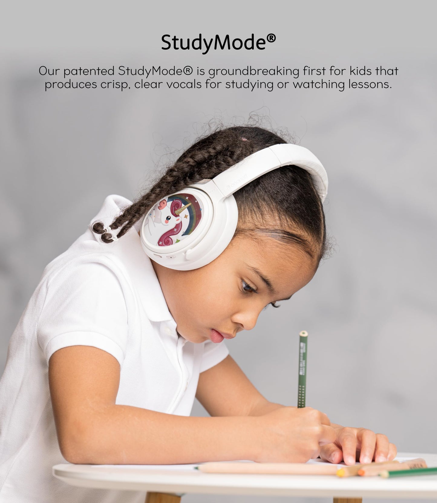 BuddyPhones Cosmos Fun | Wired or Wireless Foldable ANC Bluetooth Headphones + Microphone - SafeAudio Volume-Limiting Options, for Toddlers to Young