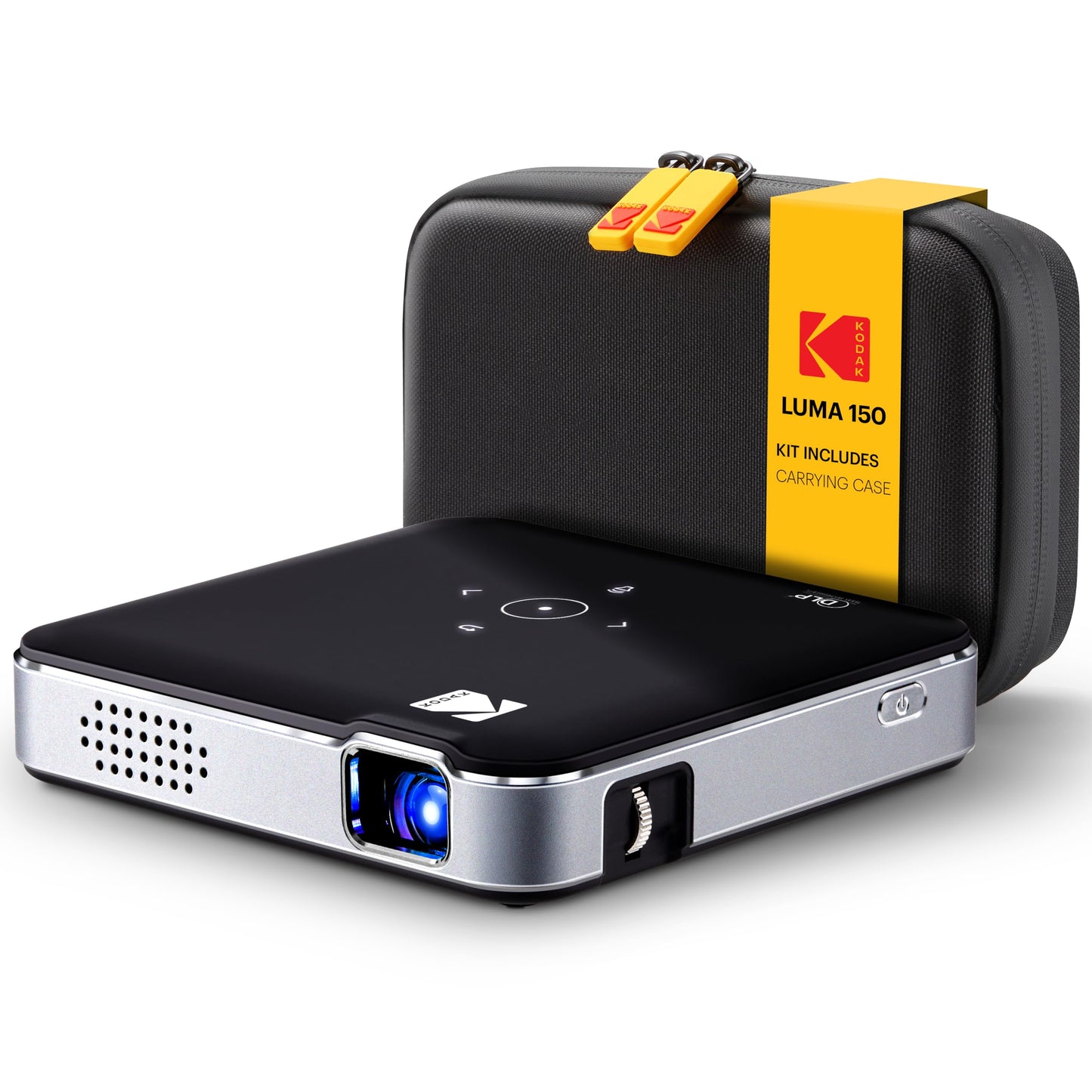 Kodak Luma 150 Wireless Mini Pico Projector Black - DLP, Supports 1080p, Built-in Speaker & Rechargeable Battery, HDMI/USB/microSD, Travel Case