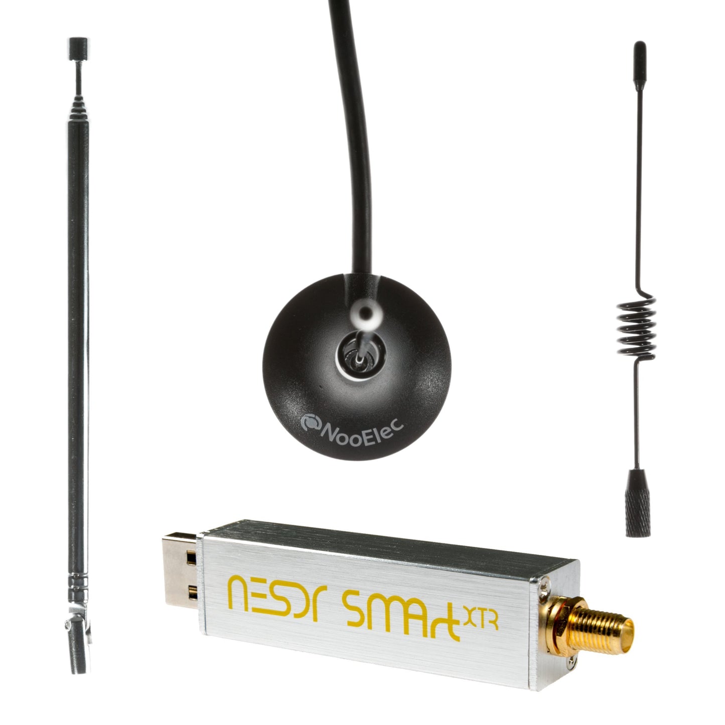 Nooelec NESDR Smart XTR v2 HF Bundle: 300Hz-2.3GHz Software Defined Radio Set for LF/HF/UHF/VHF. Includes NESDR Smart XTR v2 RTL-SDR, Ham It Up Plus